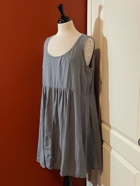 Privatsachen Women’s Sleeveless Organic Cotton Loose Lagenlook Babydoll Dress